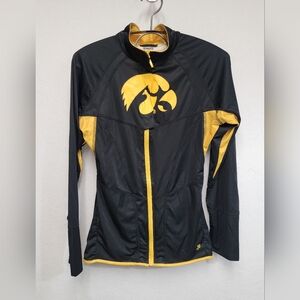 Authentic Brand Womens Size Large Long Sleeve Full Zip Top University Of Iowa